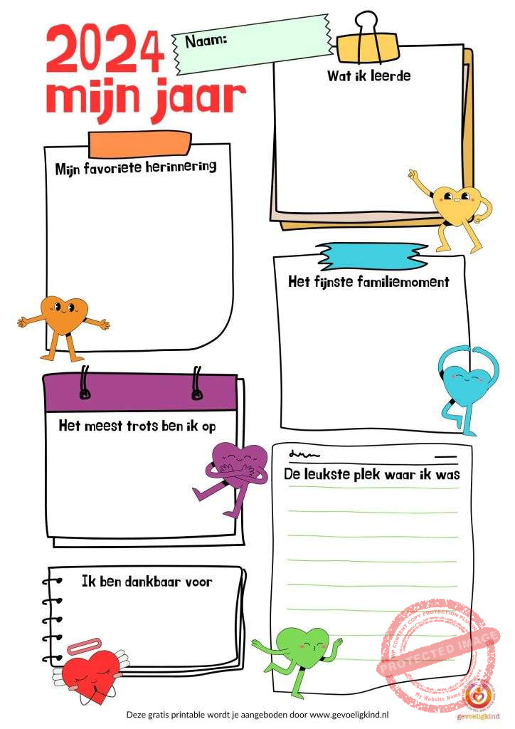 Mijn jaar 2024 2025 blad 1